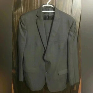 Calvin Klein Men's 100% Wool Black Suit Jacket Slim Fit Size 46L